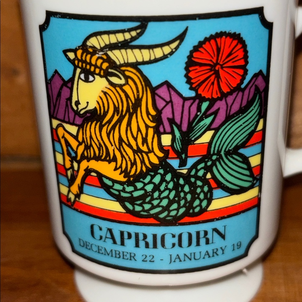 Vintage 1977 SPENCERS GIFTS Zodiac Mug- Capricorn